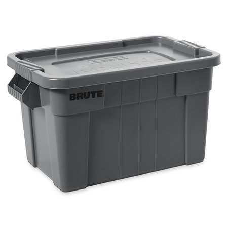 Rubbermaid Commercial Storage Tote, Gray, Plastic, 27.8 in L, 16.5 in W, 10.7 in H, 14 gal. Volume Capacity FG9S3000GRAY